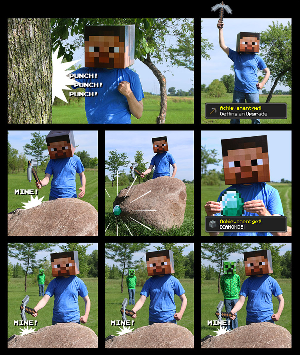 minecraft steve irl