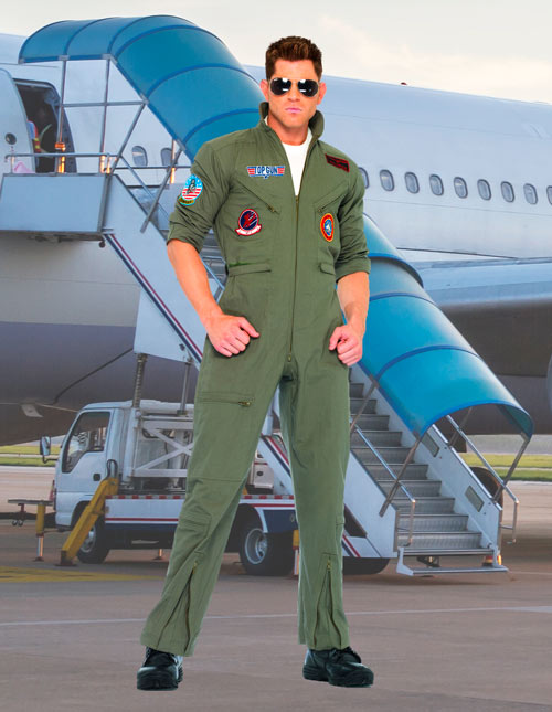 Kids Fighter Pilot Costume - Air Force Flight Suit with Aviator