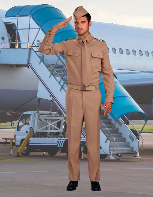 Zombie Airline Uniform Fancy Dress Pilot Cabin Crew Adult Costume