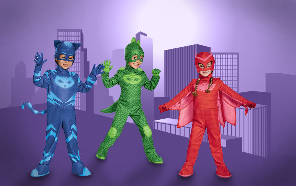 Details about   PJ Masks Cape and Masks Costumes Bundle for Catboy Gecko and Owlette 3pk 
