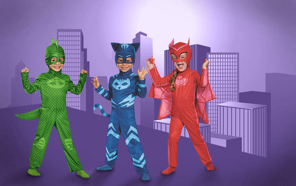 PJ Masks Costumes: Catboy, Owlette & Gekko 