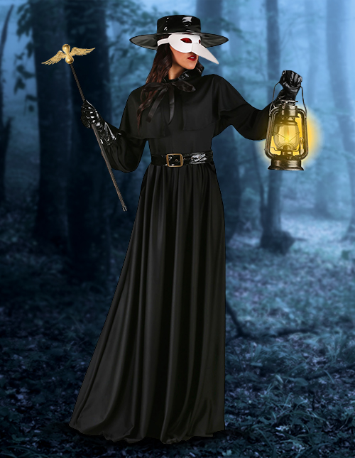 Plague Doctor Halloween Costumes for Adults Kids