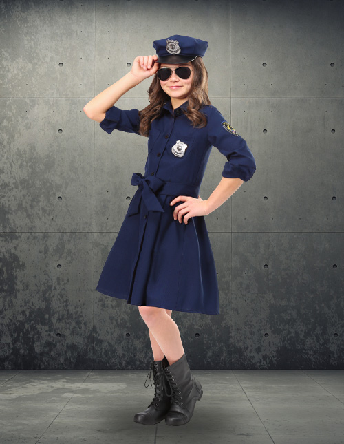 Police costume for girls. The coolest