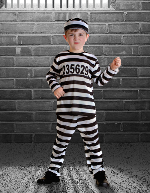 Women's Prisoner Costume Oriental Trading | Black And White Stripes  Prisoner Costume 