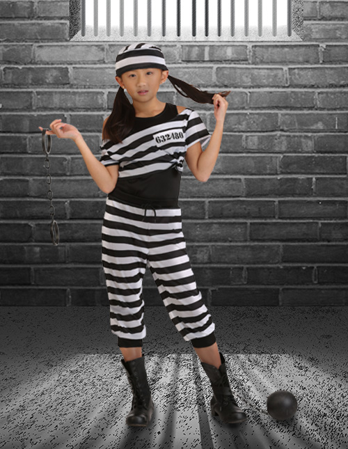 Striped Prisoner Costume