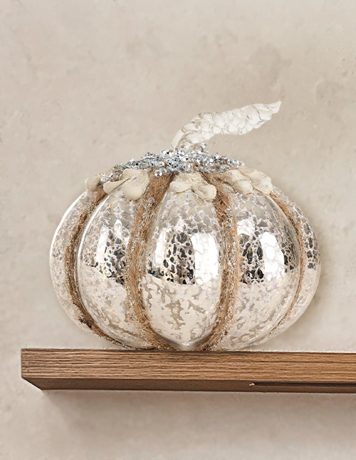 Glass Pumpkin Decor