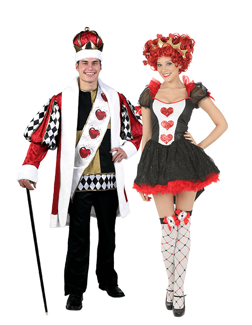 King and Queen of Hearts Couples Costumes