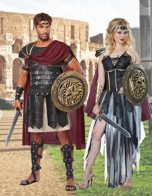 Couples Gladiator Costumes Couples Gladiator Costumes