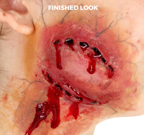 Zombie Bite Makeup Tutorial - Finished Look Zombie Bite Makeup Tutorial- Finished Look