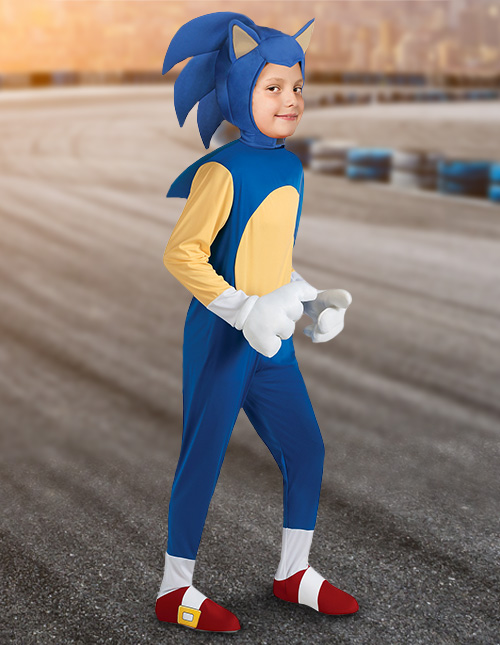 Unisex Size Medium (8-10) Sonic Deluxe Halloween Child Costume Sonic Prime,  Disguise 