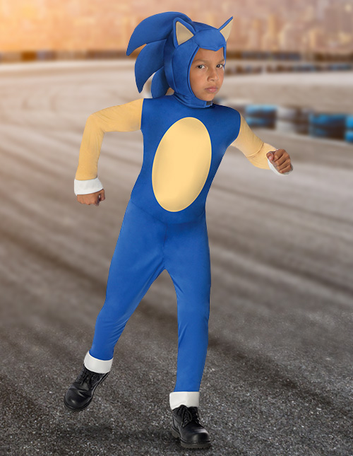 Kids Sonic The Hedgehog Jumpsuit Cosplay Costume Boy Girls Party Fancy Dress Set 