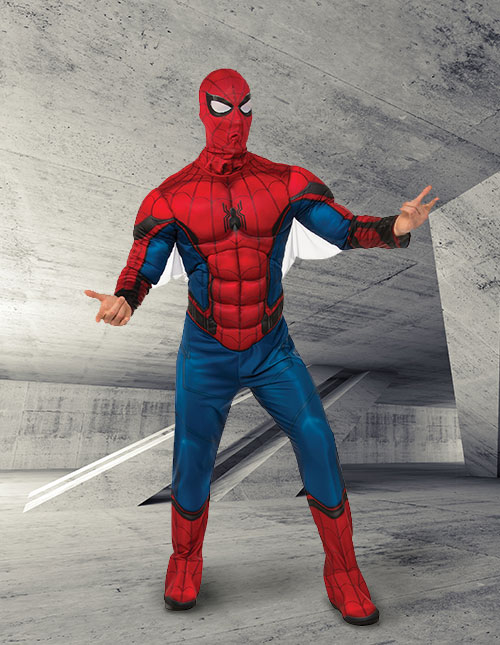 Spider-Man Homecoming Top Marvel Superhero Fancy Dress Halloween Adult Costume 