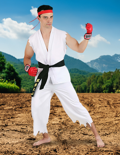  Street Fighter Ryu Costume for Adults : Clothing, Shoes &  Jewelry