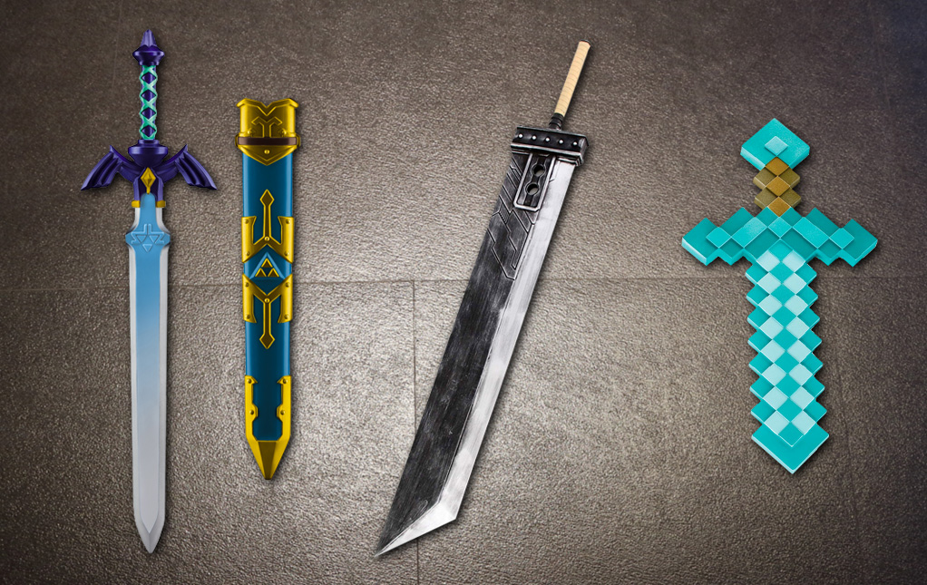 Minecraft Gold Sword Costume Accessory NEW Plastic 20 Inch Halloween  Genuine