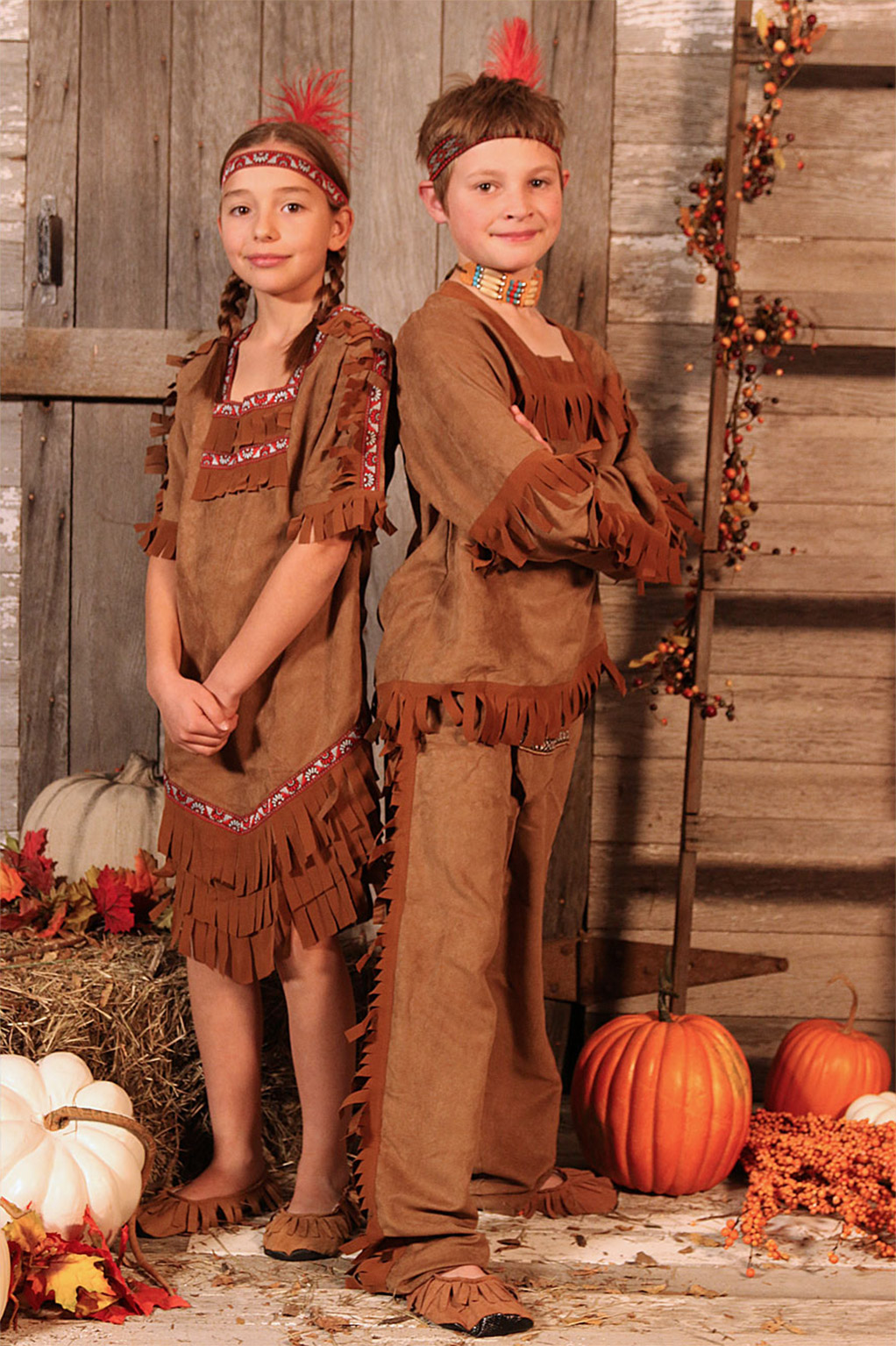 Thanksgiving Costumes - Adult, Child Pilgrim and Indian Costume