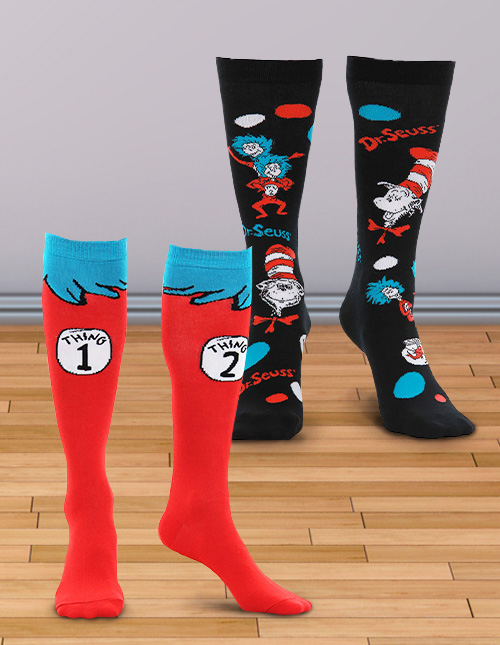 Thing 1 and Thing 2 Socks