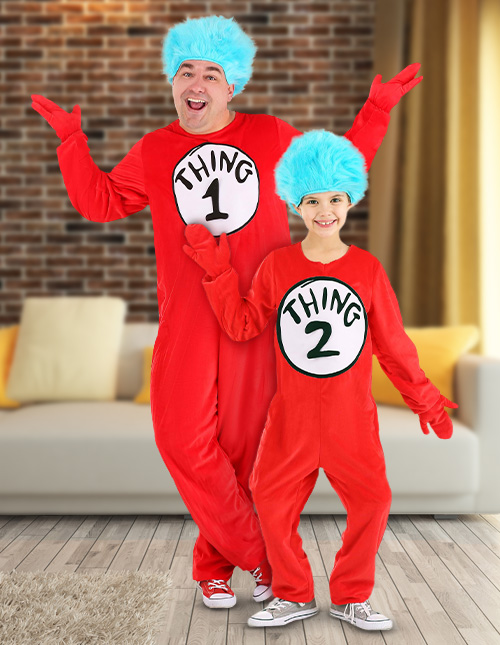 Thing 1 and thing 2 cheap onesies adults