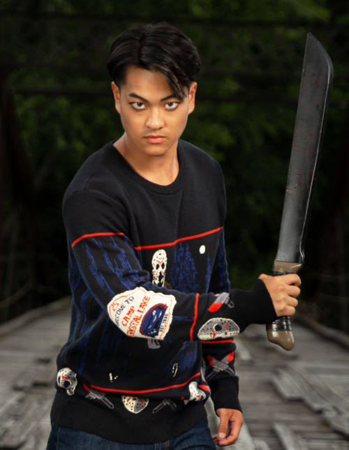 https://images.halloweencostumes.com/media/13/ugly-halloween/friday-the-13th-sweater.jpg Friday the 13th Sweaters