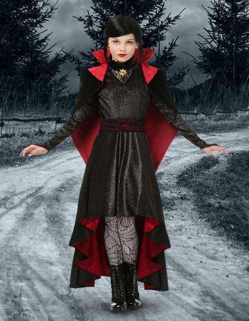 V - Girls Dark Vampire Costume