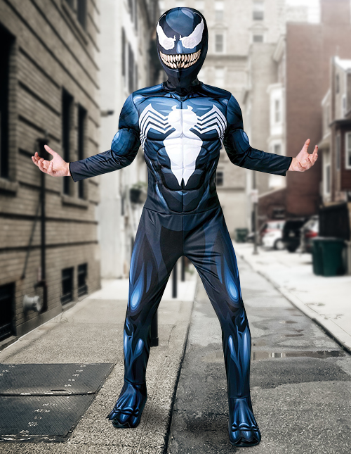 Venom Costume Cosplay Suit Kids Eddie Brock Spider-Man Outfit