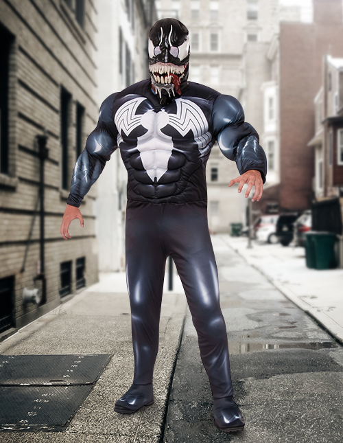 Deluxe Adult Venom Costume Mens Marvel Spider-man Villain Spiderman 