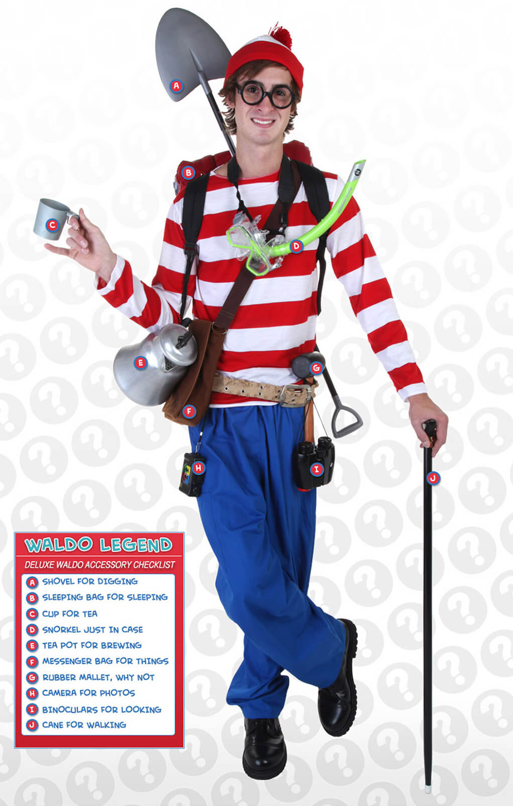 Wheres Waldo Costumes - Adult, Kids Wheres Waldo Halloween Costumes