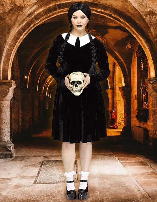 Wednesday Addams Cosplay Costume Dress Addams Family Halloween School  Uniform