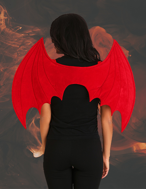 Adult Red Devil Wings Horns Headband Dragon Wings for Halloween Cosplay  Costumes