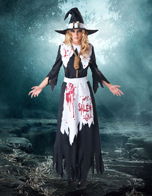 Witchy Witch Ladies Fancy Dress Halloween Witches Womens Adults Costume Outfit 