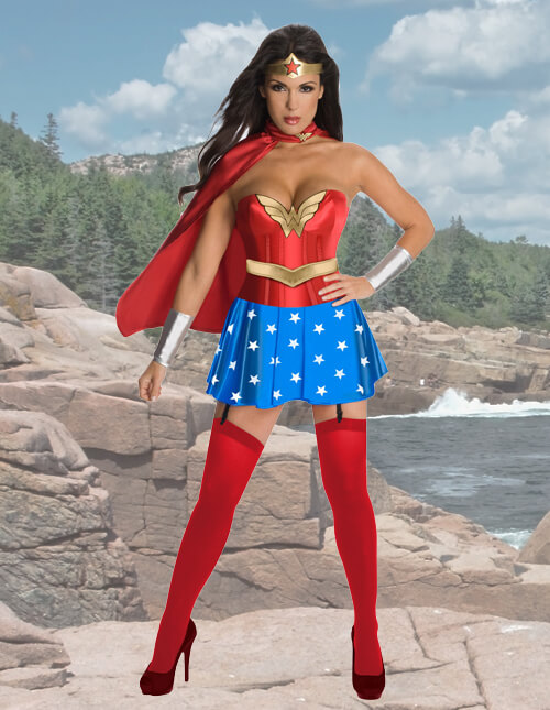 Femme Adulte Wonder Woman Leggings Accessoires Costume DC Comics 