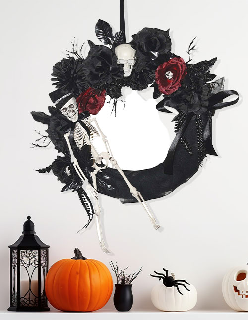 Halloween Skeleton Wreath