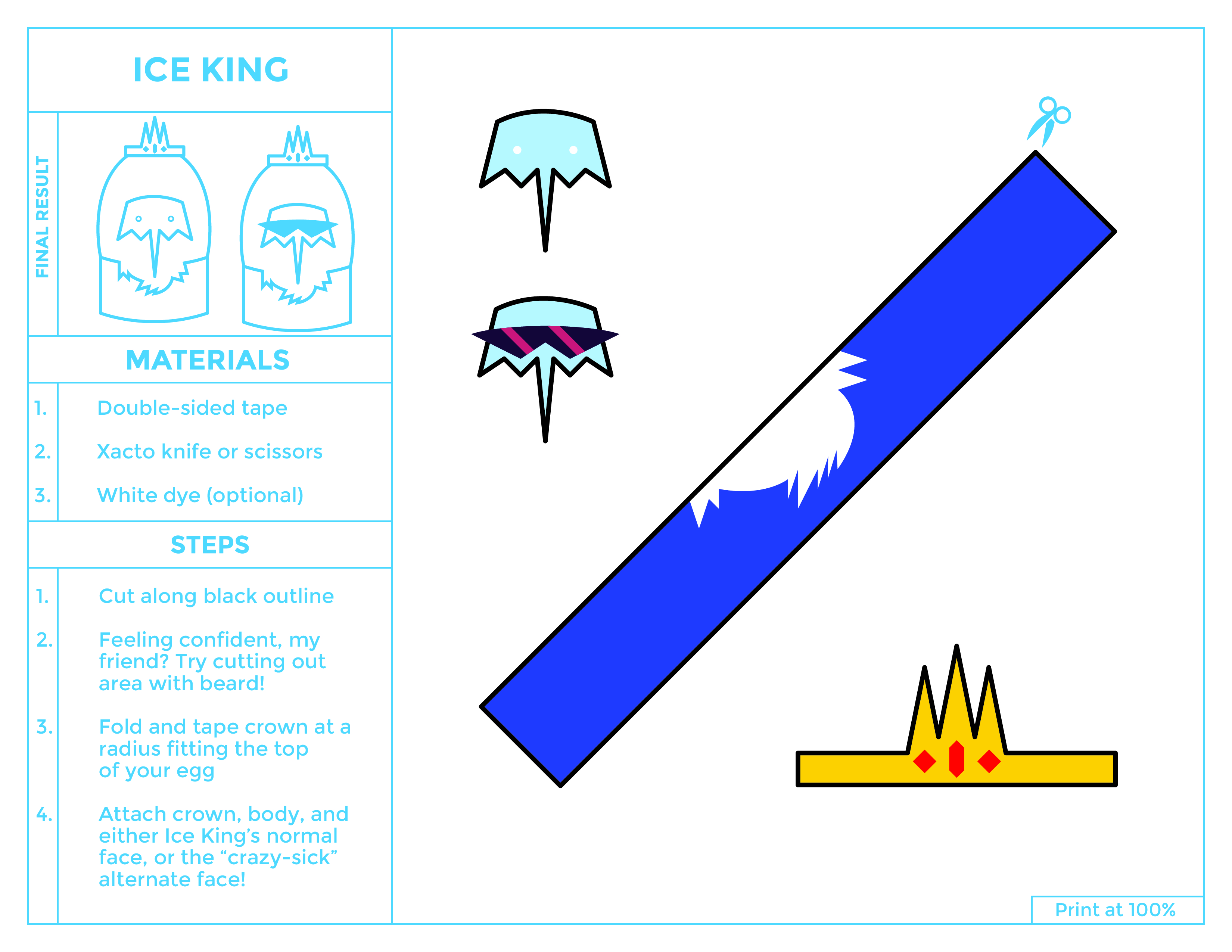 Ice King Egg Printable