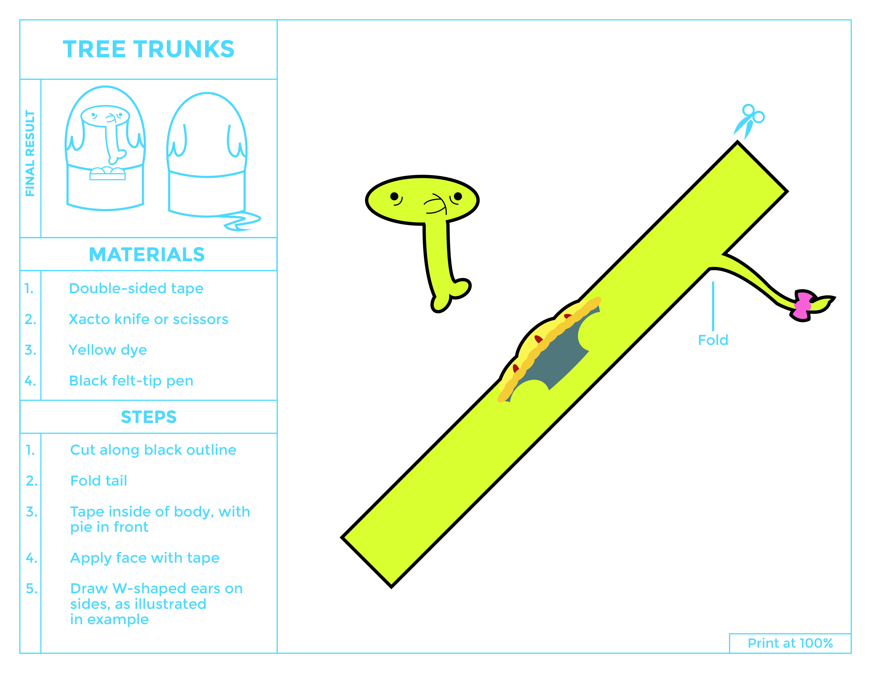 Tree Trunks Egg Printable