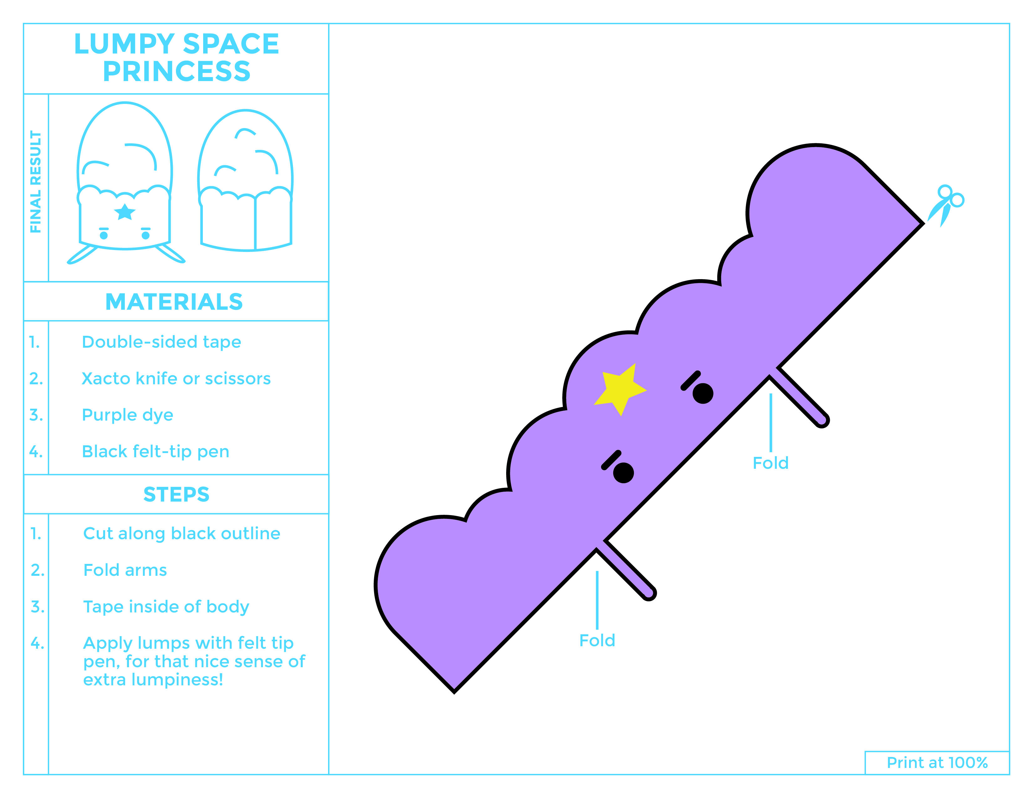Lumpy Space Princess Egg Printable