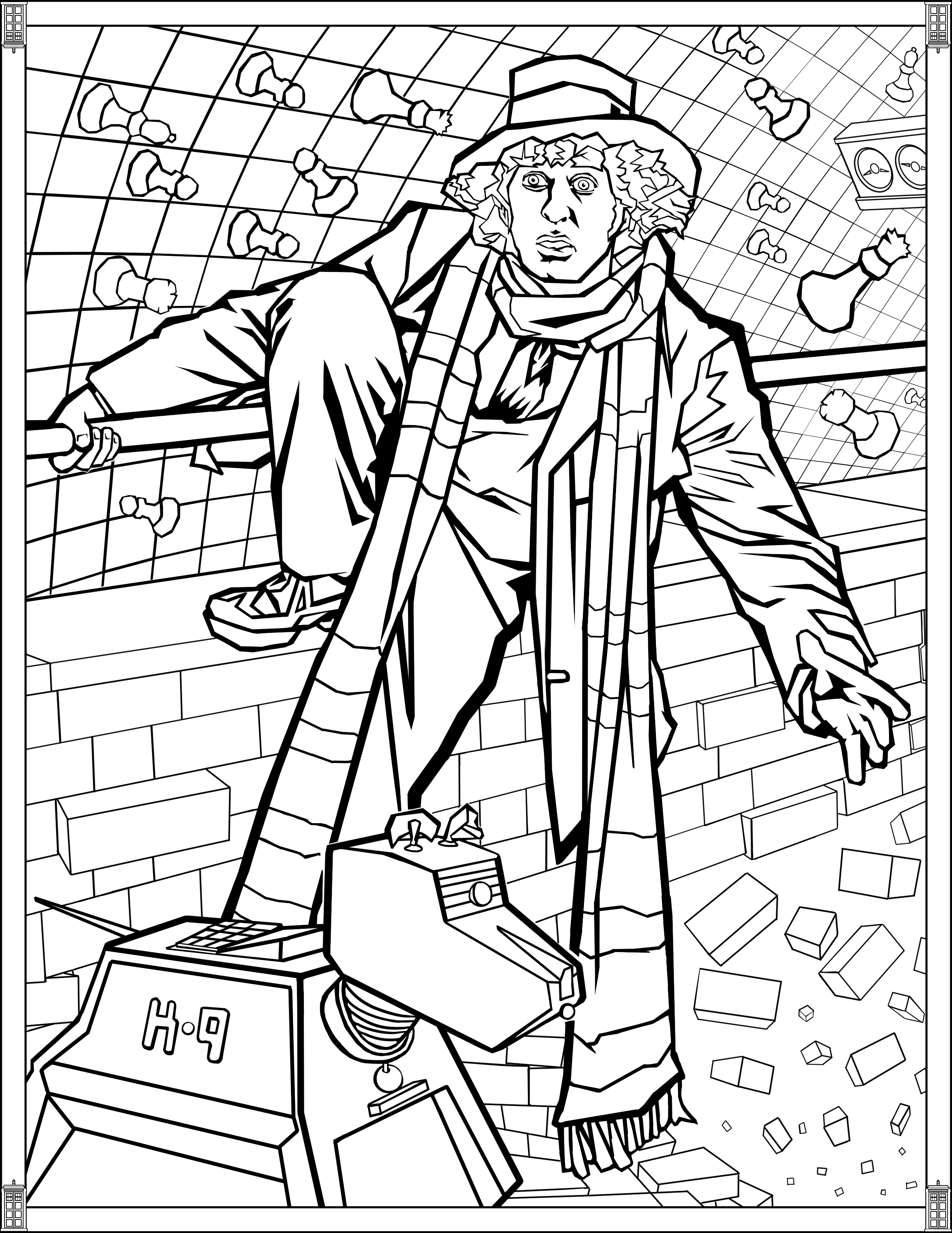 Doctor Who Wibbly Wobbly Timey Wimey Coloring Pages