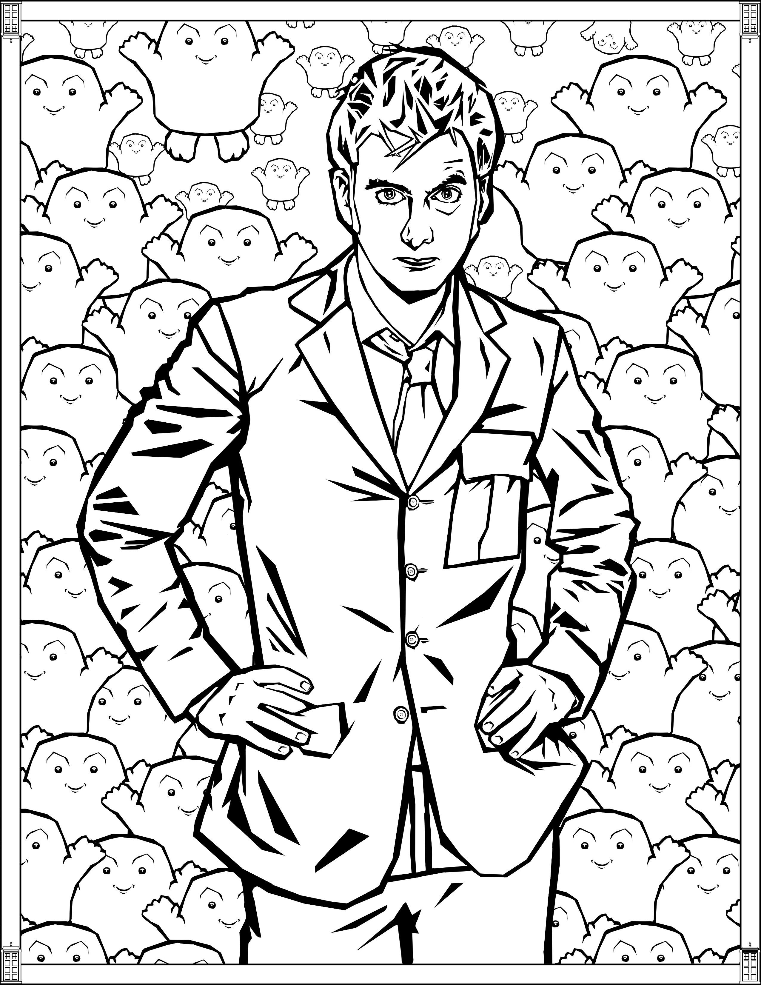 Doctor Who Wibbly Wobbly Timey Wimey Coloring Pages
