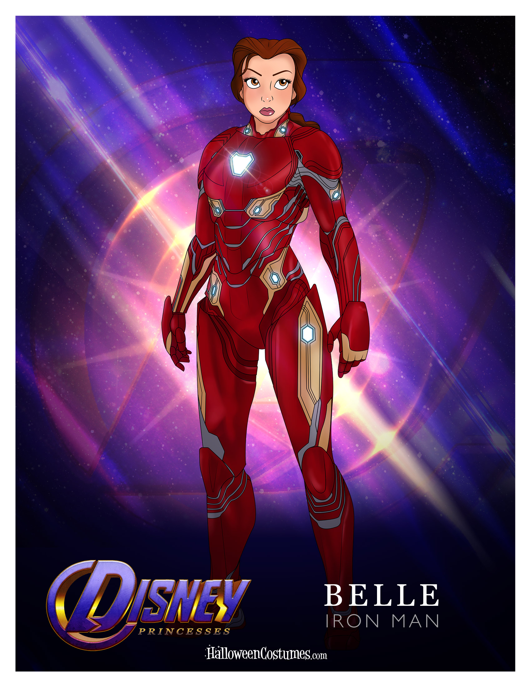 Princess Belle as Iron Man