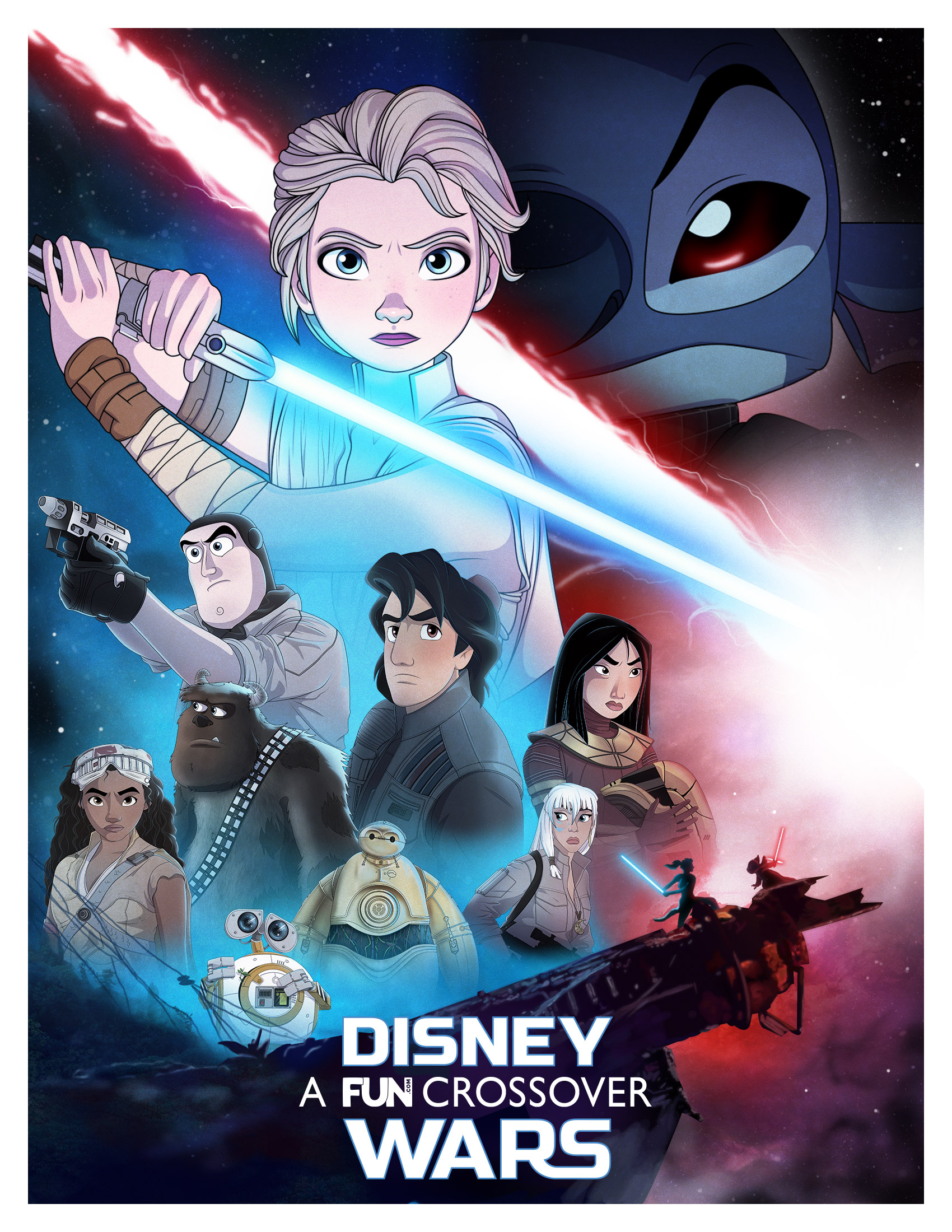 Disney princesses and heroes reimagined as Star Wars characters GEEKSPIN