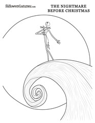 Nightmare Before Christmas Coloring Page