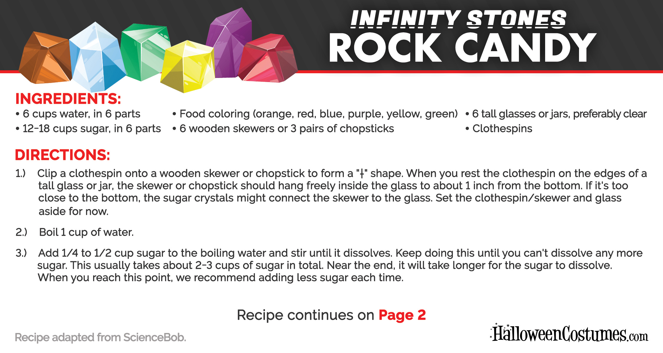 The Avengers Rock Candy Infinity Stones Recipe, Page 1