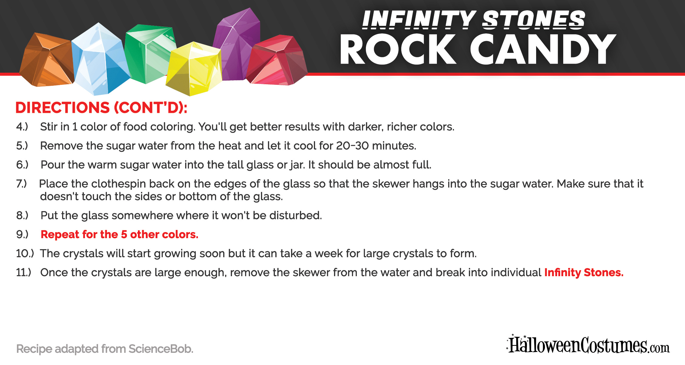 The Avengers Rock Candy Infinity Stones Recipe, Page 2