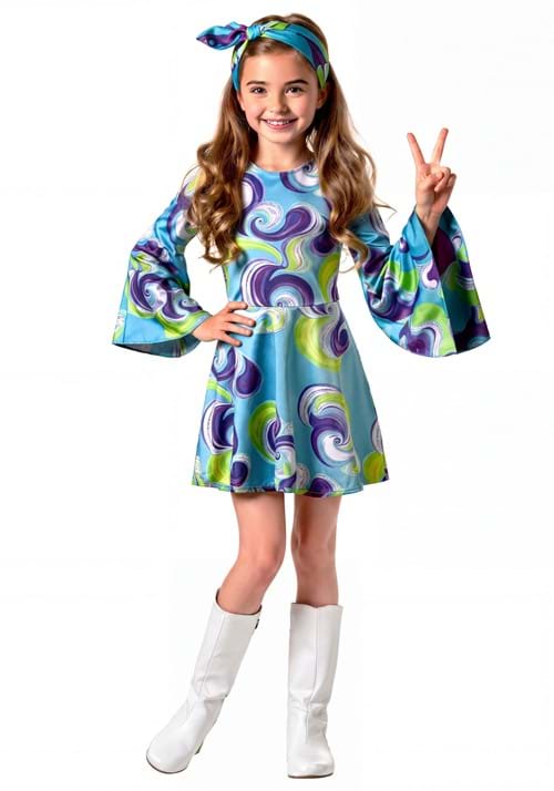 Girls Super Cool Hippie Costume Dress
