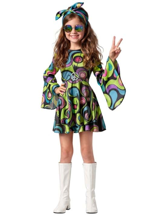 Girl's Trendy Waves Hippie Costume Updated