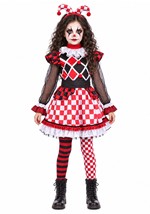 Girls Wicked Red Jester Costume Updated