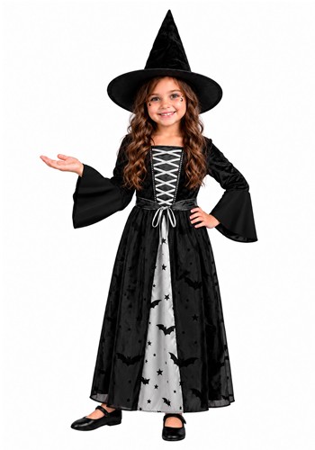 Girls Batty Grey Witch Costume Dress-updated