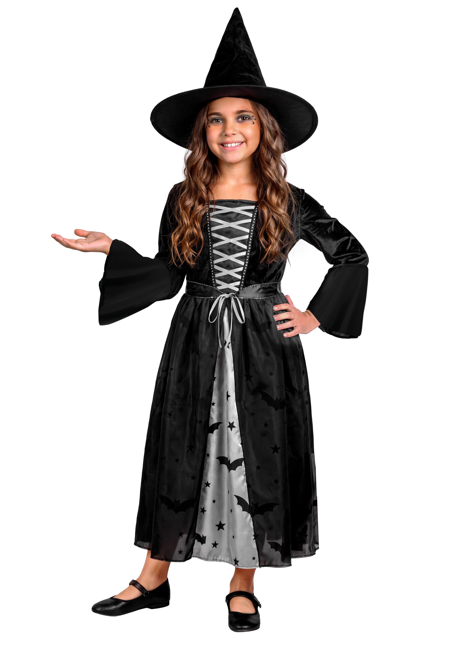 Girl's Batty Grey Witch Dress Costume | Witch Costumes
