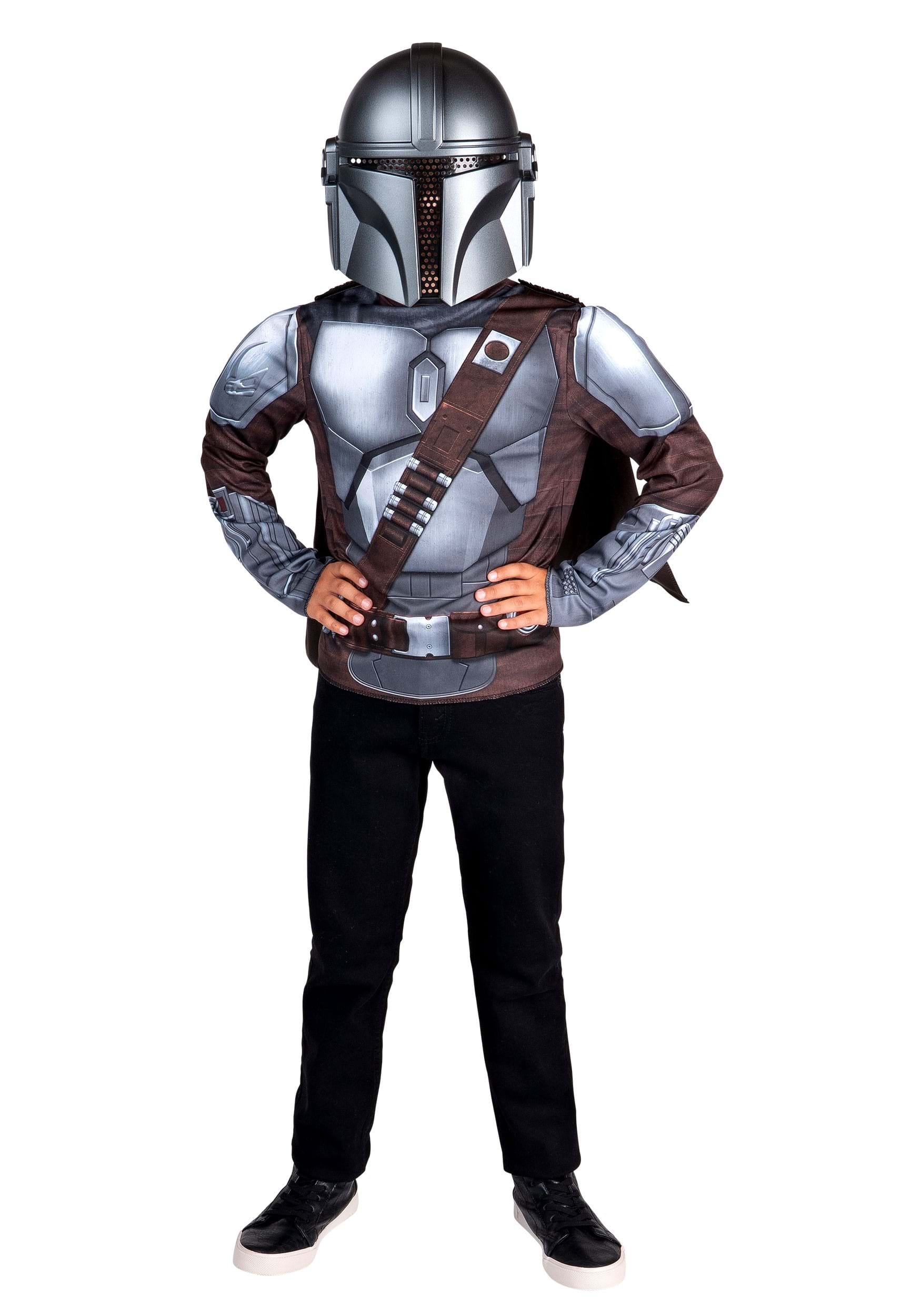 Kid's Mandalorian Dress Up Muscle Chest Costume Set | Star Wars Costumes