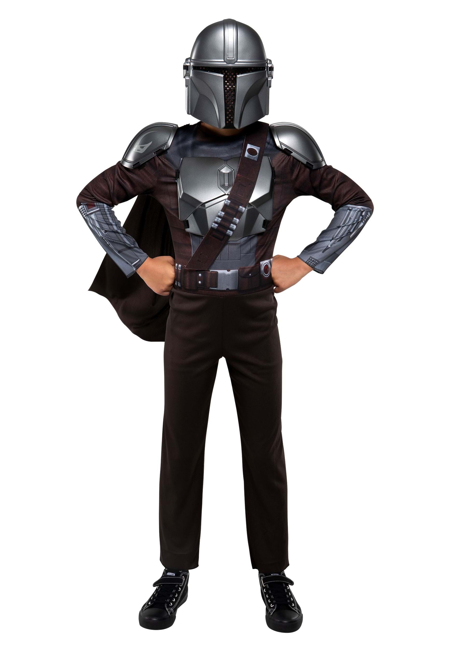 Kid's Mandalorian Muscle Chest Dress Up Deluxe Costume Set | Star Wars Costumes