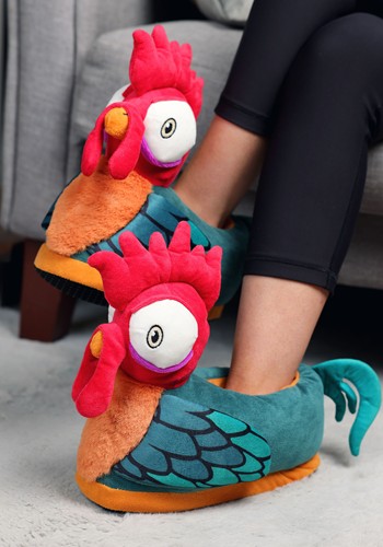 Adult Moana 3D Hei Hei Plush Slippers
