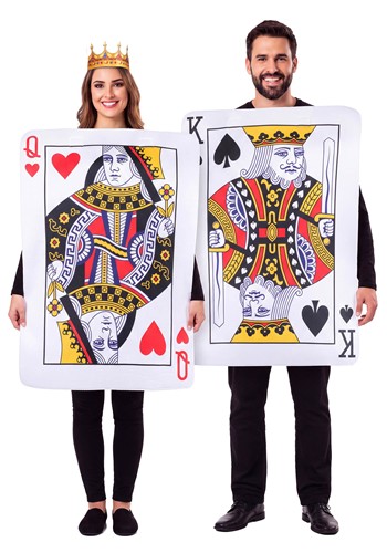 Adult King & Queen Card Costume Set
